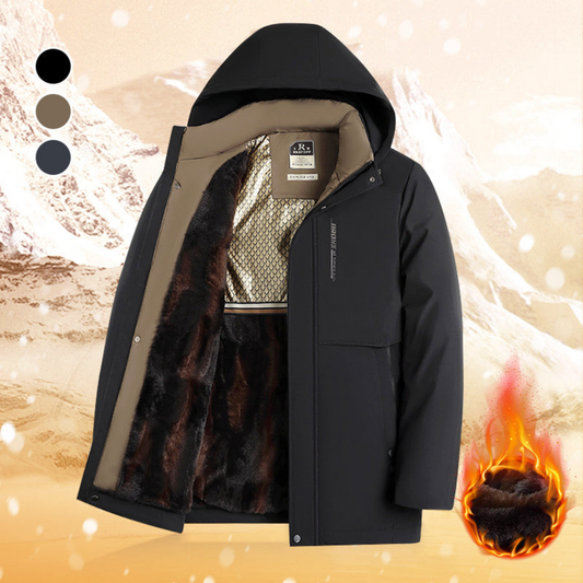 Soren™ – Waterproof Lined Winter Jacket with Hood for Men